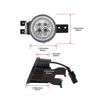 Clear /Røget Hvid/Gul LED-blinklys Indikator Halo Ring Lys For Mini Cooper R50 R52 R53 S