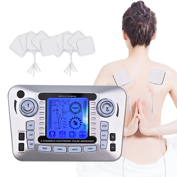 Dual-Output Pulse Massageapparat Elektrisk Muskel Stimulator Tiere Akupunktur Maskine, Elektro Therapy Body Massage Enhed Smertelindring