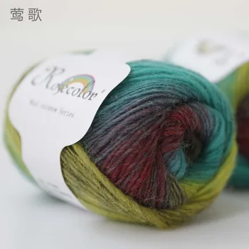 10balls ×50g/bold Gradvis ændring, der er farvet rainbow ren uld garn lange farve frakke online dame sjal tørklæde linje wholessale