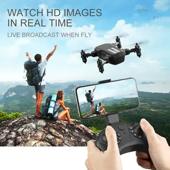 Drone 2 Batterier WIFI RC FPV 4K HD-Kamera Sammenklappelig Quadcopter Højde Hold