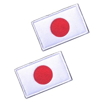 5pcs/masse JAPAN Flag Broderet Patch Krog og Løkke Opbakning Patches Til Tøj