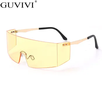Luksus Mærke Goggle Solbriller Kvinder 2020 Et Stykke Overdimensionerede Solbriller Mænd, Små Briller Damer Vintage Retro Solbriller