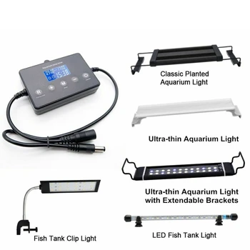 Smart LED Lys Akvarium Timer Controller Lysdæmper Modulator Fisk Tank Light Controller og Lysdæmper