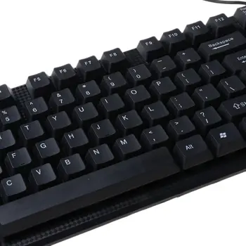 Russisk, arabisk, fransk, spansk USB-Kablet Lydløs-Vandtæt Tastatur Kontor 104 Nøgler Tastatur til Windows Desktop-Computer