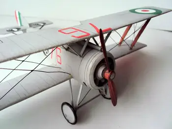 DIY-Paper Model fransk Fighter Hanriot Hd-1 WW jeg Boy Gave Papercraft 3D Puslespil