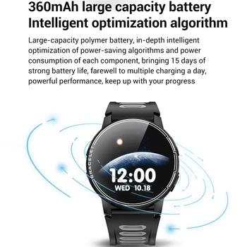 Ip68 Vandtæt Smart Ur til Mænd med Fuld Touch Screen Sport Smartwatch Kvinder 350 mAh Store Batteri Fitness Tracker Blodtryk