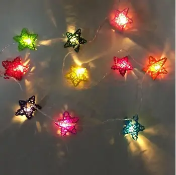 3M 20 Led Nyt Hjerte ,Stjerne LED String Lys Jul Begivenheder Fest Dekoration Lys Farverige Ferie