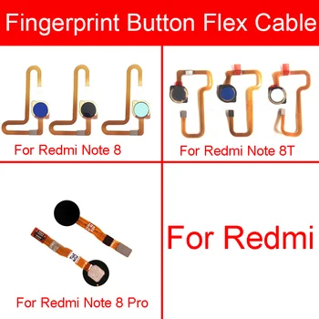 Home-Knappen Fingerprint Sensor Flex Kabel Til Xiaomi Redmi Røde Ris Note 8 Pro Bemærk, 8T Menu-Tasten Tilbage Flex-Bånd Reservedele