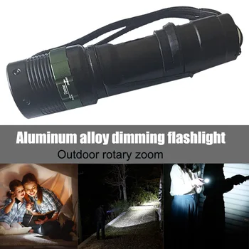 3W LED Lommelygte Torch Light Lampe til Udendørs Camping Vandring Roterende Aluminium Legering Dæmpning XR-Hot