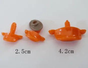 25x10mm/ 42x18mm orange farve dyr duck munden plastik legetøj resultater & blød skive--størrelsen mulighed
