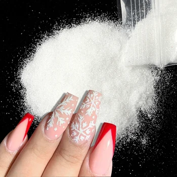 3Pcs Nail Art Glitter Sukker Sand Flok Pulver Velvet Gel Negle Tilbehør, Sne, Støv Frakke Pulver Til Nail Design polske Manicure