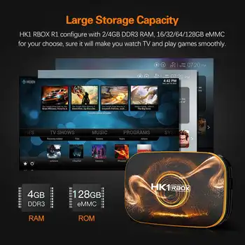 HK1 R1 RK3318 Smart TV BOKS 2 GB 16 GB 5G WIFI USB3.0 bluetooth 4.0 Android 10.0 TVBOX 4K@60fps VP9 H. 265 Youtube Set-Top Boks