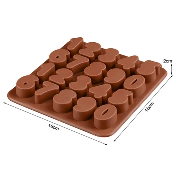 Arabiske Tal 0-9 Form Silikone Chokolade Skimmel Konfektureprodukter af Gelé Skimmel CM065