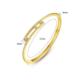 FXLRY Nye Design Skinnende Asymmetrisk armbånd&Armbånd Til Kvinder Charmerende Lille CZ Banet Mode Guld Farve Armbånd Smykker