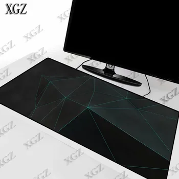 XGZ Abstrakt Sort Tekstur Gaming Tastatur Stor musemåtte Gamer Spil Lås Kant Animationsfilm pad Måtte til CSGO LOL Dota2