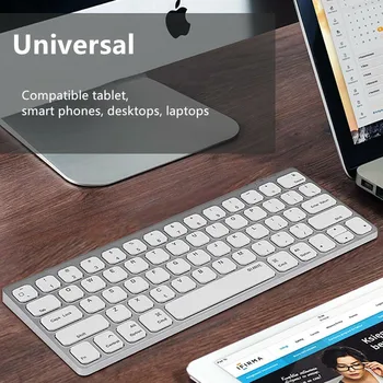 MAORONG HANDEL Ultra-tynd Bluetooth trådløs og kablet tastatur til Andriod/windows/ios Til Mac 21.5 27 tommer magiske tastatur