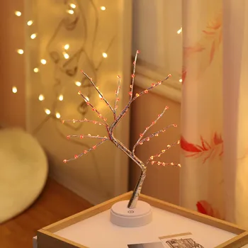 LED Nat Lys Mini juletræ kobbertråd Garland Lampe Til Hjemmet Kids Soveværelse Indretning Fe-Koryfæet Ferie