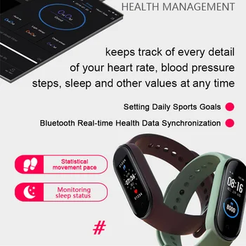 2020 Mænds Sport Armbånd Ur M5 Pro Sport Fitness Tracker Smartband Smart Ur Blodtryk Hjerte Rate Monitor-Armbånd