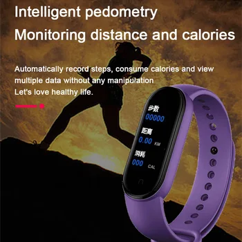 2020 Mænds Sport Armbånd Ur M5 Pro Sport Fitness Tracker Smartband Smart Ur Blodtryk Hjerte Rate Monitor-Armbånd