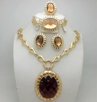 ZuoDi kvinder bryllup smykker Mode Afrikanske perler smykke sæt mærke Dubai Guld-farve Smykker Sæt, Engros kunde design 20092