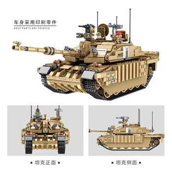Militære Challenger 2 Main Battle Tank Model byggesten Mursten WW2 Hær Soldat Legetøj Til Drengen Fødselsdag Julegave
