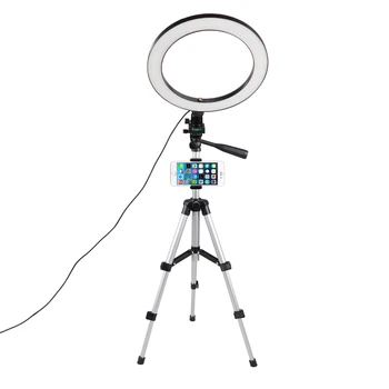 LED-Ringen Lys, Kamera Fotografering Ringformede Lampe Studio Ringlight til Youtube Makeup Telefon Selfie med Stativ telefonholder Klip