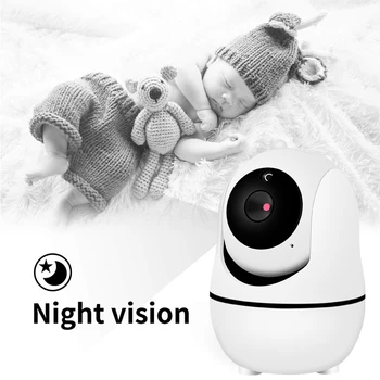 3,2 Tommer Trådløs babyalarm LCD-Skærm Spædbarn Night Vision Kamera Temperatur Sensor Understøtter Ryster Hovedet Rotation