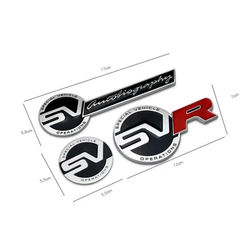 Metal Bil Krop Klistermærke til SV Logo Land Rover defender freelander 2 opdagelse Auto Styling Brev Mærkater, Logo Badge Tilbehør