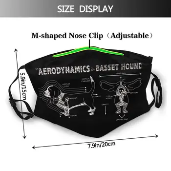Basset Hound Munden ansigtsmaske Aerodynamik Af En Basset Hound Facial Mask Cool med 2 Filtre Maske