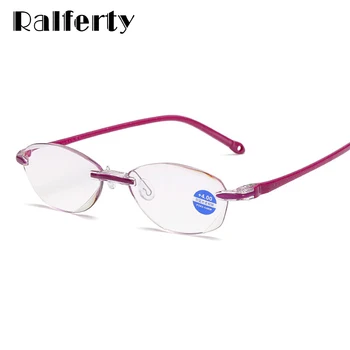Ralferty Uindfattede Briller Til Læsning Kvinder Anti Blå Dioptri Recept Briller Presbyopic +1.0 +1.5 +2.0 +2.5 +3.0 +3.5 +4.0