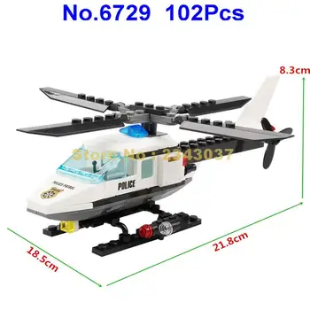 102pcs fly fly fly flyvemaskine politi helikopter byggesten 1 Toy