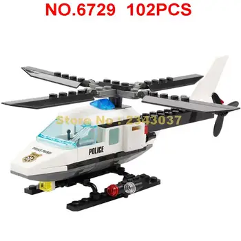 102pcs fly fly fly flyvemaskine politi helikopter byggesten 1 Toy