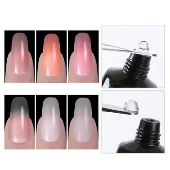 Ladymisty 30 ml UV-LED-Gel Akryl fransk Kit Soak off UV-Gelé Klar Pink Builder Gel Gel Negle Forlængelse Tips Nail Form 20502