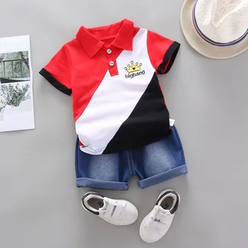 BibiCola Baby Tøj Sommeren Drenge Tøj Sæt Mode Slips T-shirts +stribe Korte 2stk Passer til Børn, Tøj Til Drenge Bebe 20599