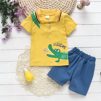 BibiCola Baby Tøj Sommeren Drenge Tøj Sæt Mode Slips T-shirts +stribe Korte 2stk Passer til Børn, Tøj Til Drenge Bebe