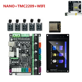 Makerbase MKS Robin Nano 32 bit Control Board 3D Printer DIY dele TFT3.5 tryk på skærmen wi-fi-modul tmc 2209 2208 stepper driver