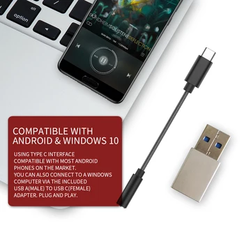 Top Kvalitet til Bærbare hovedtelefonforstærker HPA USB Type C DAC Codecs ES9280C PRO Audio Jack DSD Hårdt Afkode HiFi-Forstærker Til Android