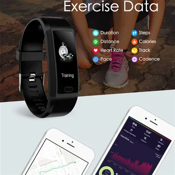 2020 Touch Screen Smart Band Watch Fitness Tracker Smart Armbånd Måling Af Blodtryk Sport Fitness Armbånd Mænd Kvinder