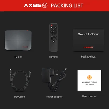 Ny Android-9.0-TV-Boksen Amlogic S905X3 Set-Top-Boks AX95 Understøttelse af Dolby BD MV BD ISO-4GB 128GB Dobbelte Wifi 8K Media Player Youtube