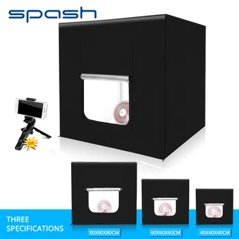 Spash Softbox Bærbare LED lyskasse Fotografering Studio Lightbox Foto Lys Telt 40 cm 60 cm 80 cm Foto Studio Max Skyde Kassen