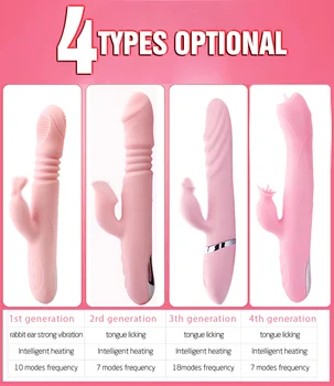 G Spot Dildo Wand Rabbit Vibrator til Kvinder Slikning Silikone Kvindelige Vagina, Klitoris Massager Voksen Produkter, sexlegetøj Til Kvinde 21043