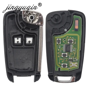 Jingyuqin Bil Alarm Fjernbetjening-Nøgle til Chevrolet Cruze Epica Lova Camaro Impala 2/3/4-Knappen 315Mhz/433Mhz ID46 PCF7931E Chip-Nøgle