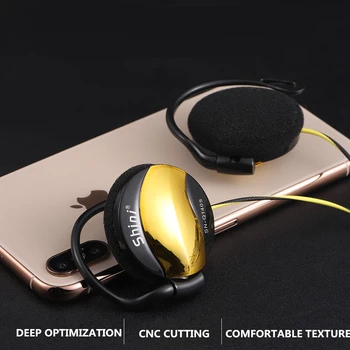 3,5 mm Hovedtelefoner med Kabel Ear Hook-Headset Volumen Kontrol Øretelefon Super Bass Musik Headset Med Mic For Mp3-Afspiller Xiaomi Huawei