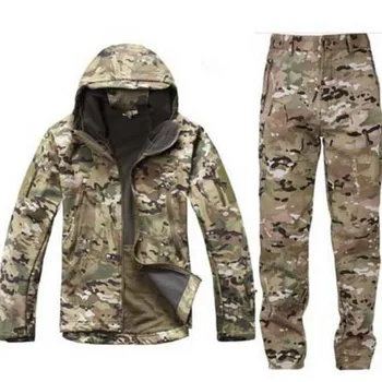 Offentlig Taktiske V 5.0 vandtæt softshell jakker mænd på jagt tøj tøj vandring jakke termisk sport passer passer plus størrelse 2118