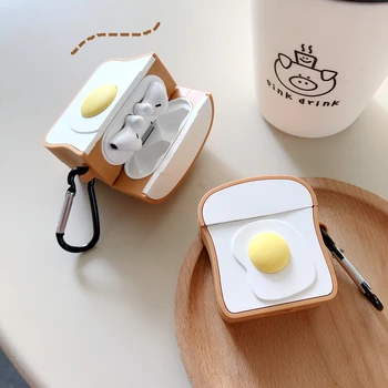Hovedtelefon Tilbehør Til Huawei Freebuds 2 Trådløse Bluetooth-Hovedtelefoner tilfælde Beskyttende Dække 3D Æg, Toast Brød Kage 21282