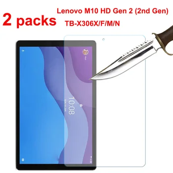 2STK Hærdet Glas til Lenovo Fanen M10 HD Gen 2 (2. Generation) TB-X306F TB-X306X TB-X306M/N 10.1