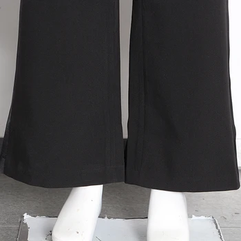 TWOTWINSTYLE Streetwear Uregelmæssige Bukser Til Kvinder, Høj Talje Med Vinger Lige Bukser Kvindelige Forår Mode Nye 2020 21633