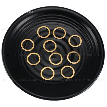 10-500 Pc ' Metal Komponent Bulk Engros Messing Stardust Hul Cirkel Donut Vedhæng Stik Finde til smykkefremstilling (20mm)
