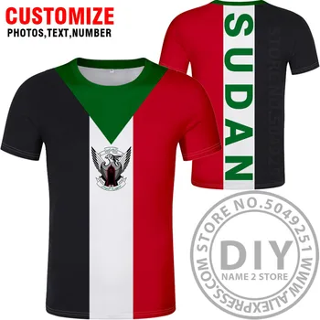 SUDAN t-shirt diy gratis skræddersyet navn antal sdn T-Shirt nation flag islam sd-sudan arabiske land udskriv foto tøj 2186