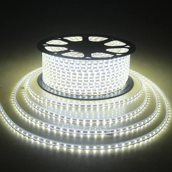 LAIMAIK LED Strip light vandtæt rgb strip led bånd 5050 Led bånd 220 fleksibel led strip 220v 60Leds/M belysning med EU Stik 21963